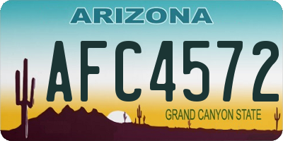 AZ license plate AFC4572