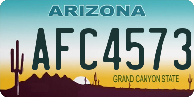 AZ license plate AFC4573