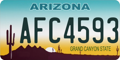 AZ license plate AFC4593