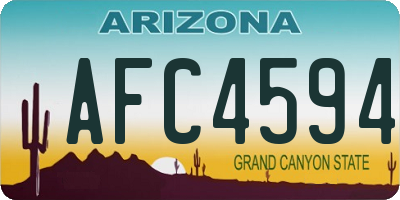 AZ license plate AFC4594