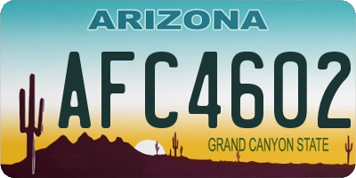 AZ license plate AFC4602