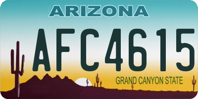 AZ license plate AFC4615