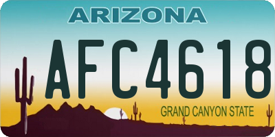 AZ license plate AFC4618