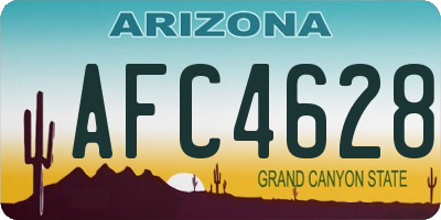 AZ license plate AFC4628
