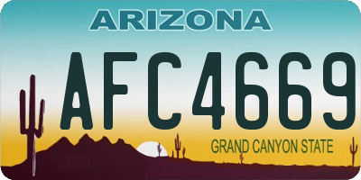 AZ license plate AFC4669