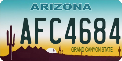 AZ license plate AFC4684