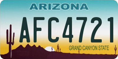 AZ license plate AFC4721
