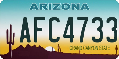 AZ license plate AFC4733