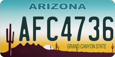 AZ license plate AFC4736