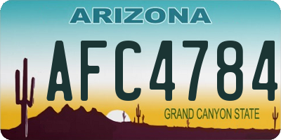 AZ license plate AFC4784