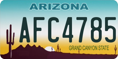 AZ license plate AFC4785