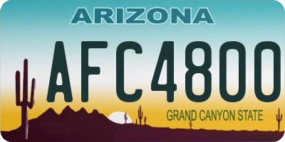 AZ license plate AFC4800