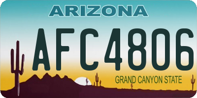 AZ license plate AFC4806