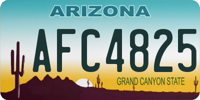 AZ license plate AFC4825