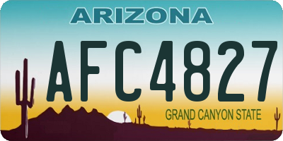 AZ license plate AFC4827