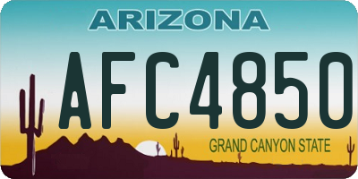 AZ license plate AFC4850