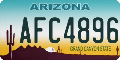 AZ license plate AFC4896