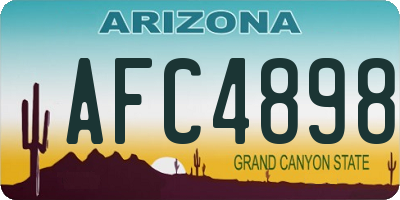 AZ license plate AFC4898