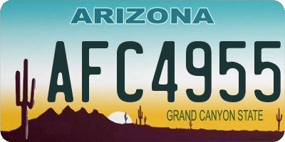 AZ license plate AFC4955