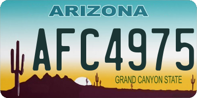AZ license plate AFC4975