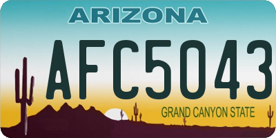 AZ license plate AFC5043