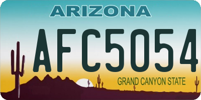AZ license plate AFC5054