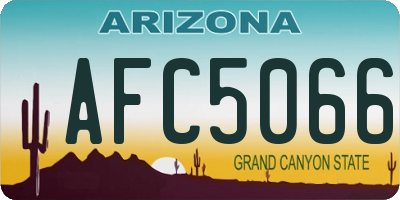 AZ license plate AFC5066
