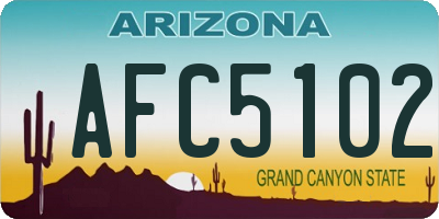 AZ license plate AFC5102