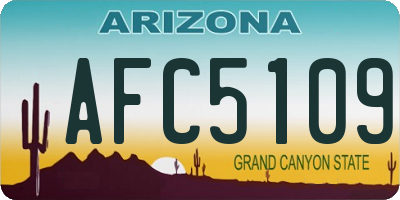 AZ license plate AFC5109