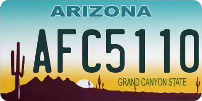 AZ license plate AFC5110