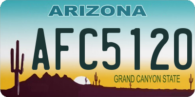 AZ license plate AFC5120
