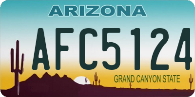 AZ license plate AFC5124