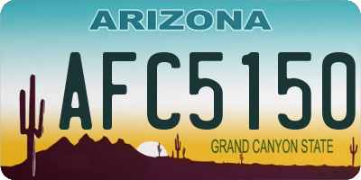AZ license plate AFC5150
