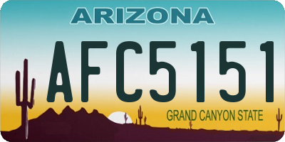 AZ license plate AFC5151