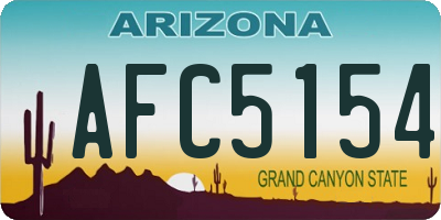 AZ license plate AFC5154