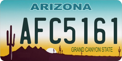 AZ license plate AFC5161