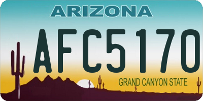 AZ license plate AFC5170