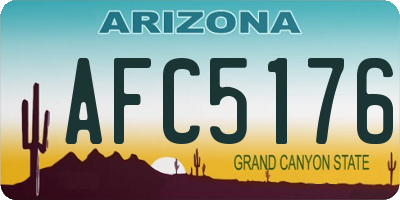 AZ license plate AFC5176