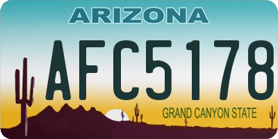 AZ license plate AFC5178