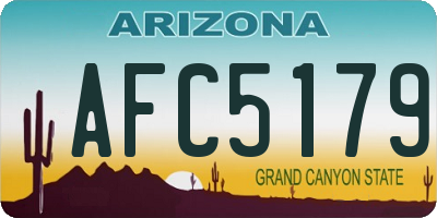 AZ license plate AFC5179