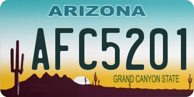 AZ license plate AFC5201