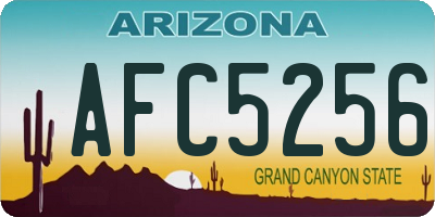 AZ license plate AFC5256