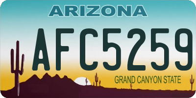 AZ license plate AFC5259