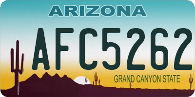 AZ license plate AFC5262