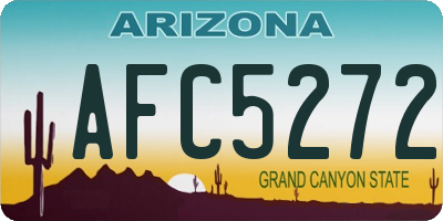 AZ license plate AFC5272