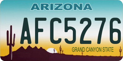 AZ license plate AFC5276