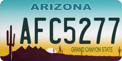 AZ license plate AFC5277