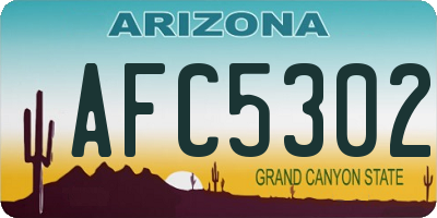 AZ license plate AFC5302