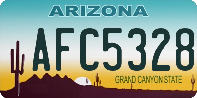 AZ license plate AFC5328