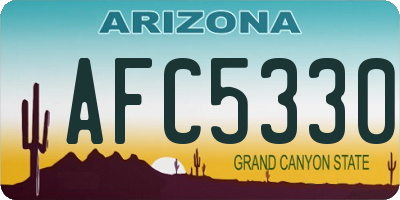 AZ license plate AFC5330